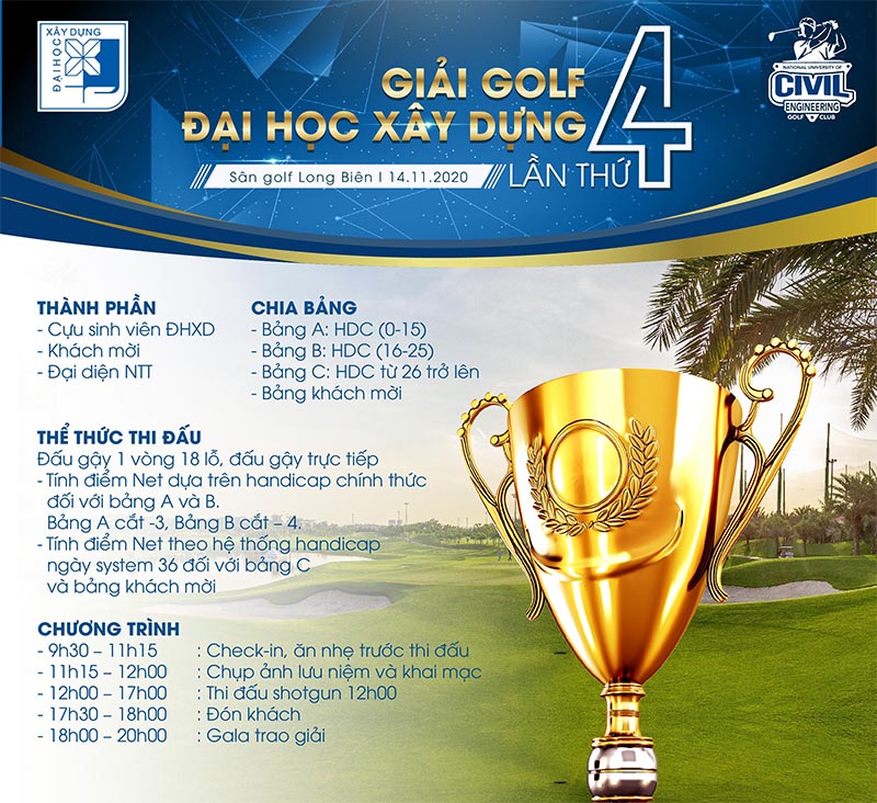 Giải golfer Đại học Xây Dựng lần thứ 4